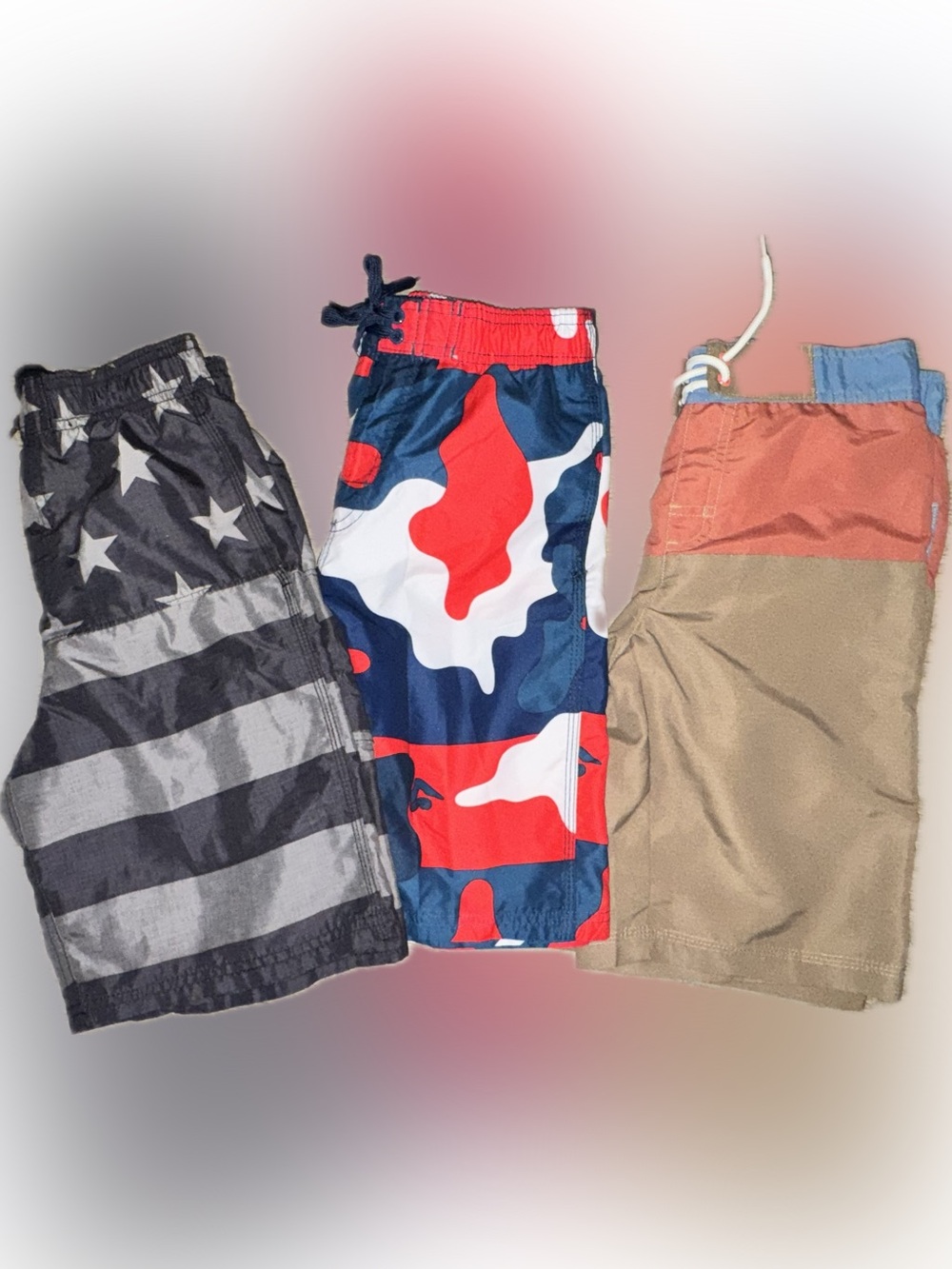 Set of 3 boys swim trunks, size 10/12